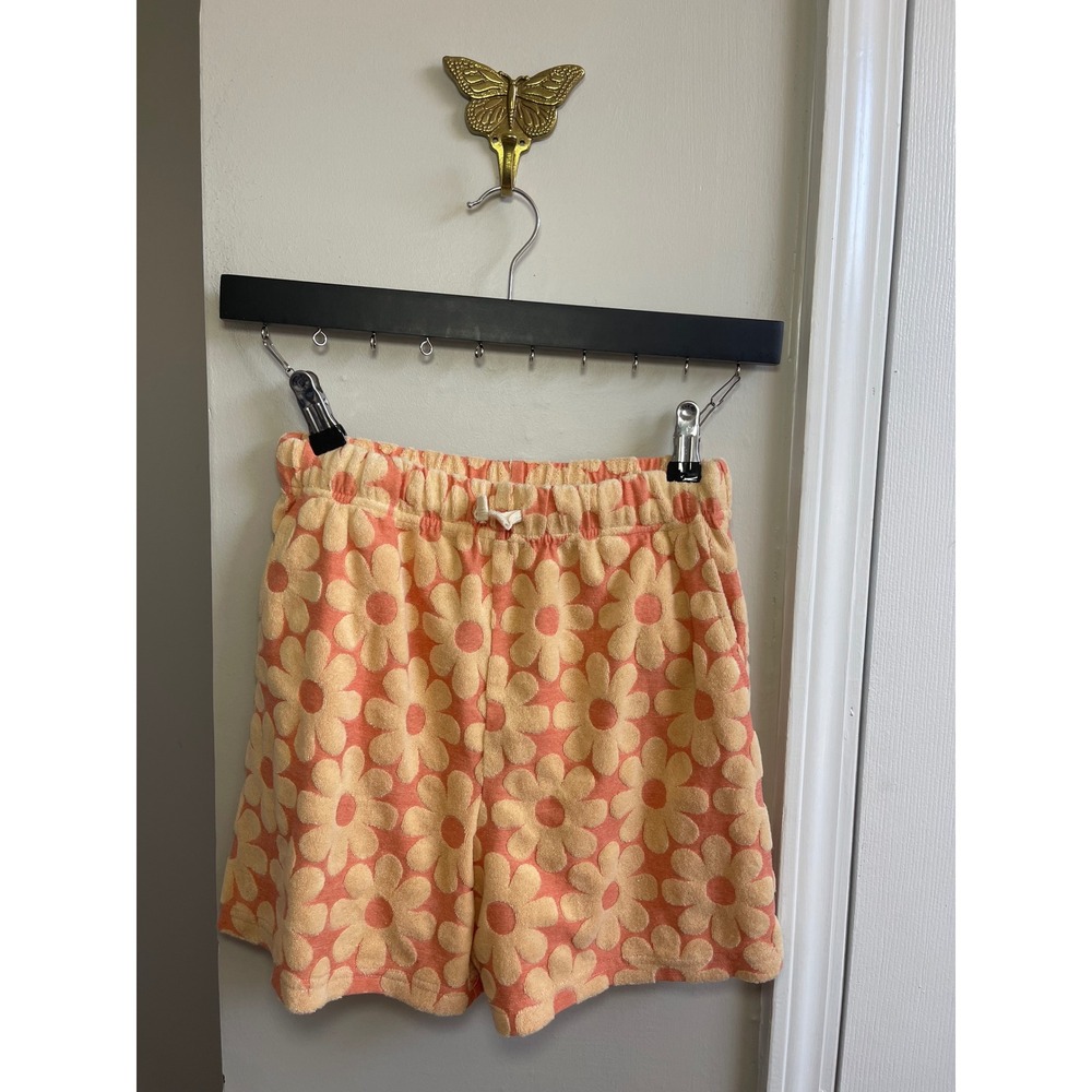 Charlotte by Cato Shorts Girls M Daisy Flower Terry Cloth Peach